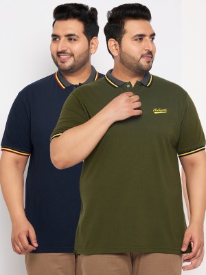 Club York Solid Men Polo Neck Multicolor T-Shirt