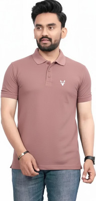 Ellegory Solid Men Polo Neck Multicolor T-Shirt