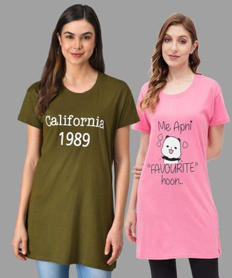 DreamBe Women Nightshirts(Multicolor)