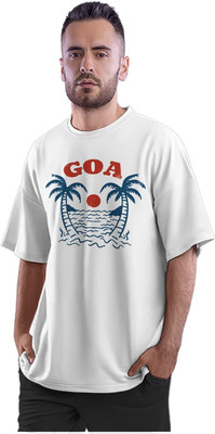 KRYONIX Printed Men Round Neck White T-Shirt
