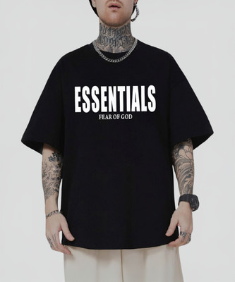 HouseOfCommon Graphic Print Men Round Neck Black T-Shirt