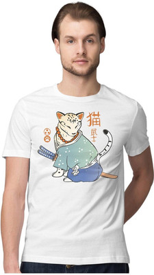SAATCHY Solid Men Round Neck White T-Shirt