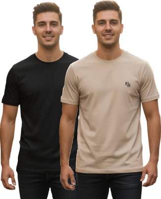 EZHILNILA STORE Solid Men Round Neck Multicolor T-Shirt