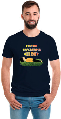 SmarTee Street Printed Men Round Neck Blue T-Shirt