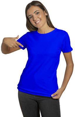 Feel Good Dorex Solid Women Round Neck Blue T-Shirt