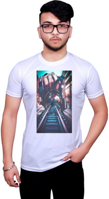 KRYONIX Printed Men Round Neck Multicolor T-Shirt