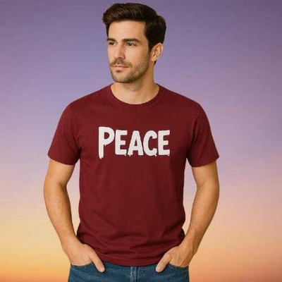Shivholic fashion Printed, Cartoon Men Round Neck Reversible Maroon T-Shirt