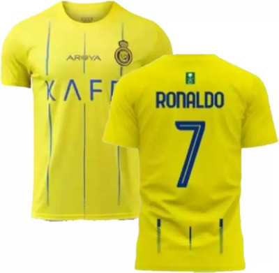 privic Typography, Striped Men Round Neck Yellow T-Shirt