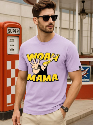 BEWAKOOF Graphic Print Men Round Neck Purple T-Shirt