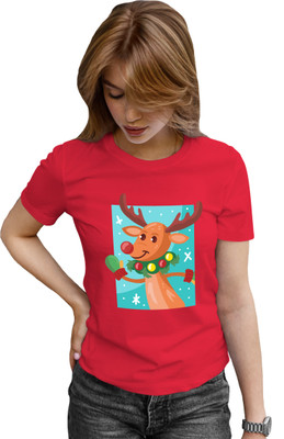 Buy That Trendz Solid Women Round Neck Red T-Shirt