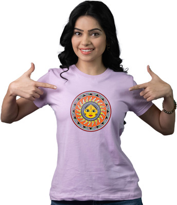Tedhi Medhi Family Graphic Print Women Round Neck Beige T-Shirt