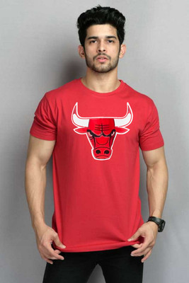clickwell Printed Men Round Neck Red T-Shirt
