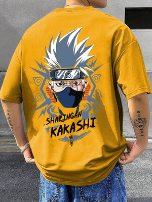 TeeBrozz Printed Men Round Neck Yellow T-Shirt