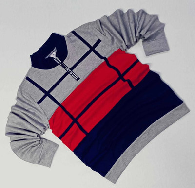 RDS ENTERPRISES Colorblock Men Mandarin Collar Multicolor T-Shirt