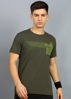 Adrenex Printed Men Round Neck Multicolor T-Shirt