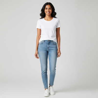Kesarapu Solid Women Round Neck White T-Shirt