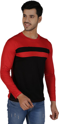 PICKURTEE Solid Men Round Neck Red T-Shirt