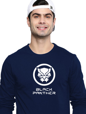 RULEDBYSUN Solid Men Round Neck Dark Blue T-Shirt