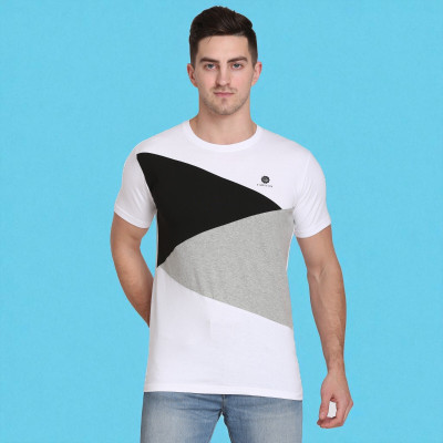 Faricon Trend Solid Men Round Neck Multicolor T-Shirt