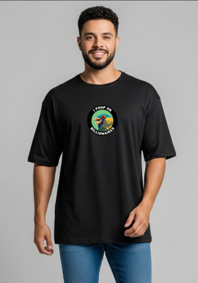 UrGear Printed Men Round Neck Black T-Shirt