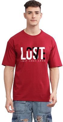 SolaceActive Printed Men Round Neck Reversible Maroon T-Shirt