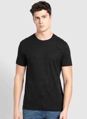 JOCKEY Solid Men Round Neck Black T-Shirt