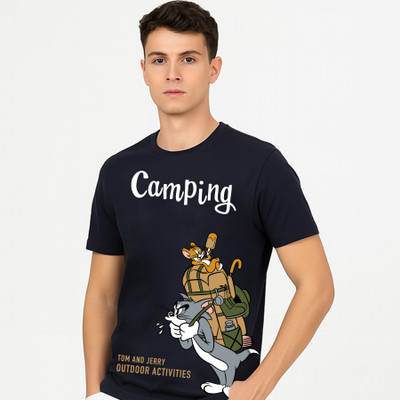 MINUTE MIRTH Graphic Print Men Round Neck Black T-Shirt