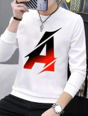 GPGX Printed Men Round Neck White T-Shirt