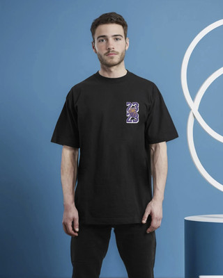 Moda Rapido Printed Men Round Neck Black T-Shirt