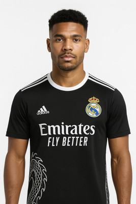 Playhard Printed Men Polo Neck Black T-Shirt