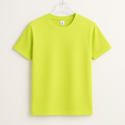 SONI BROS Solid Men Round Neck Green T-Shirt