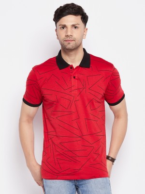 Wild West Printed Men Polo Neck Red, Black, Multicolor T-Shirt