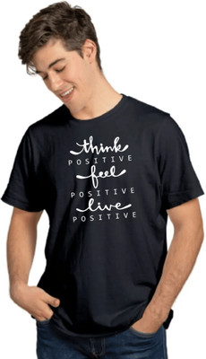 PD CLORI Graphic Print Men Round Neck Black T-Shirt