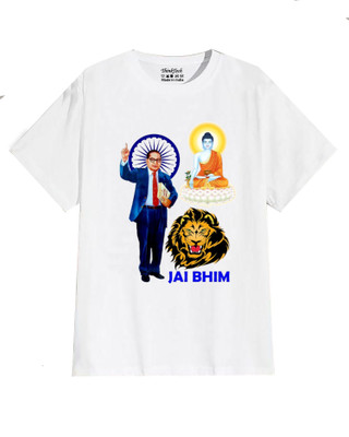 Think Tech Printed Men Round Neck White T-Shirt