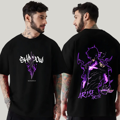 LYNX CLUB Graphic Print Men Round Neck Black T-Shirt