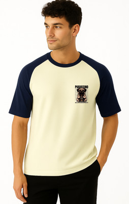 UrGear Printed Men Round Neck White T-Shirt