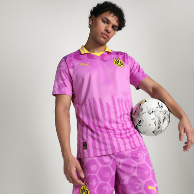 PUMA Printed Men Polo Neck Pink T-Shirt