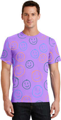 SONI BROS Printed Men Round Neck Purple T-Shirt