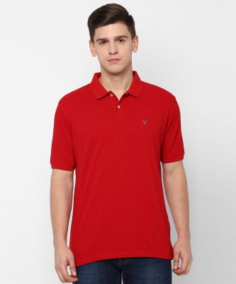 Allen Solly Solid Men Polo Neck Red T-Shirt