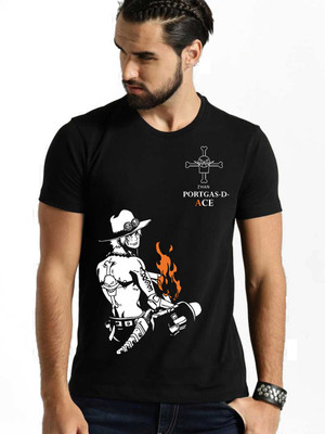 VIKCLIQUE Printed, Typography Men Round Neck Black T-Shirt