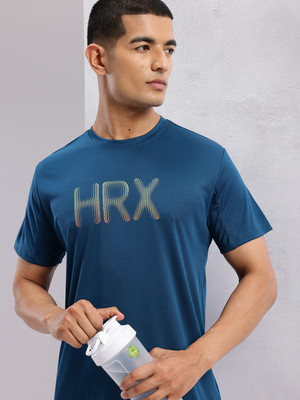 HRX by Hrithik Roshan Printed Men Round Neck Green T-Shirt