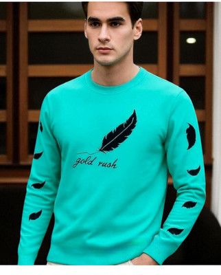 Teezler Printed Men Round Neck Green T-Shirt