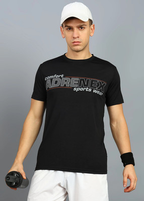 Adrenex Printed Men Round Neck Multicolor T-Shirt
