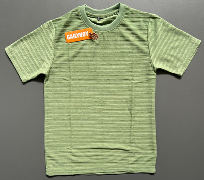 Pranshi Creation Striped Men Round Neck Light Green T-Shirt