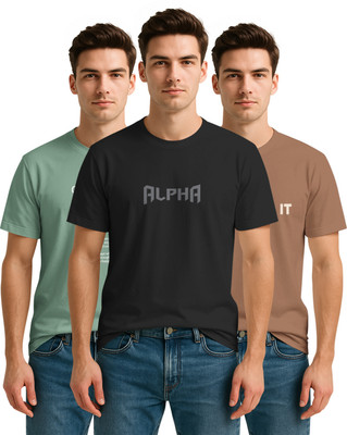 Bullmer Printed Men Round Neck Multicolor T-Shirt
