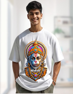 Riwazah Graphic Print Men Round Neck White T-Shirt