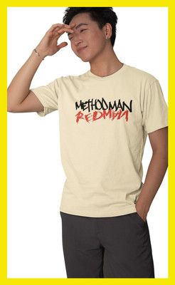 Streetfluencer Printed Men Round Neck Beige T-Shirt