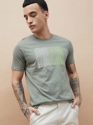 Fame Forever by Lifestyle Printed Men Crew Neck Grey T-Shirt