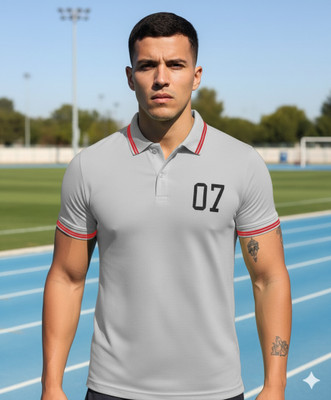 METRONAUT Solid Men Polo Neck Multicolor T-Shirt