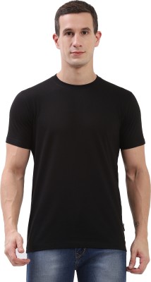 HUMMEL Solid Men Round Neck Black T-Shirt